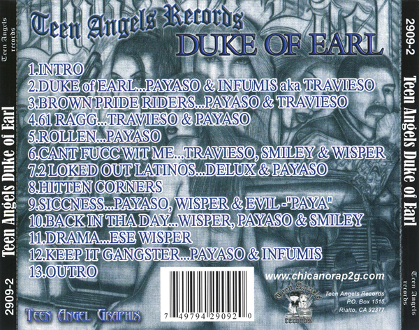 Teen Angels Records Presents... Duke Of Earl Chicano Rap